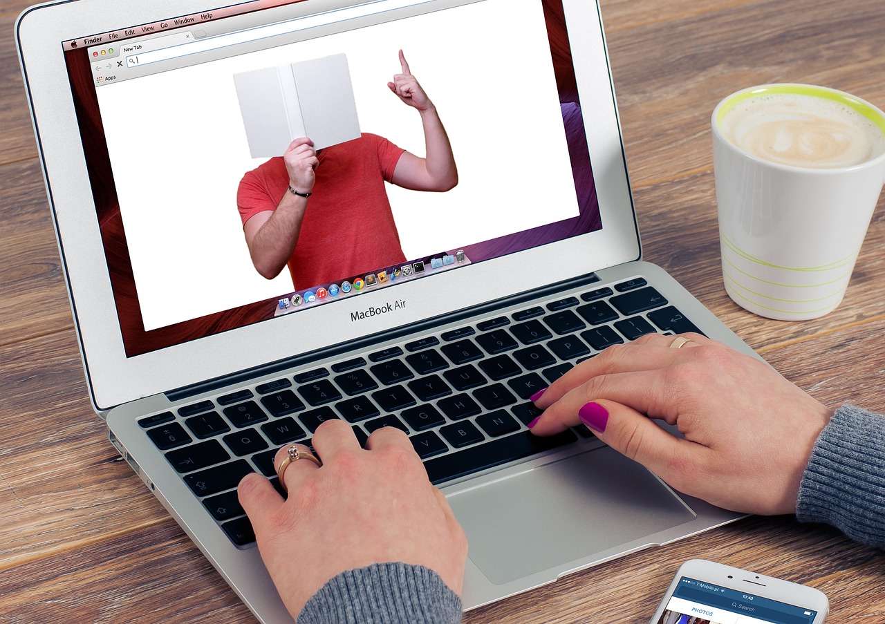 a student studying online